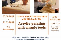 DRK - DEINE KREATIVE AUSZEIT mit  Michaela Liu   -   Acrylic painting with simple tools